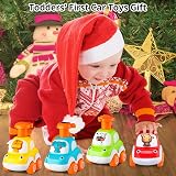 lerrbo 4pc Animal Car Toys for Toddlers 1-2 Years Old, Baby Pull Back Cars, 1st view 7