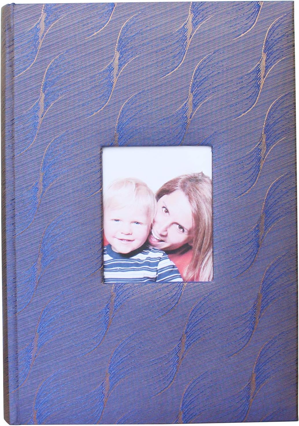 AITIME Photo Album 4x6 300 Pockets with Memo Each Picture, Silk Fabric Cover Photography Storage Picture Holding Book for Family Wedding Anniversary Vocation Baby School Photos (Violet Blue)