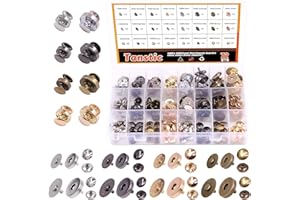 Tanstic 72 Sets 14mm and 18mm 4 Color Round Magnetic Snap Sets, Strong Magnetic Button Clasps Double-Sided Magnetic Leather Snaps for Clothes, Jackets, Jeans Wears, Bracelets, DIY Craft Sets
