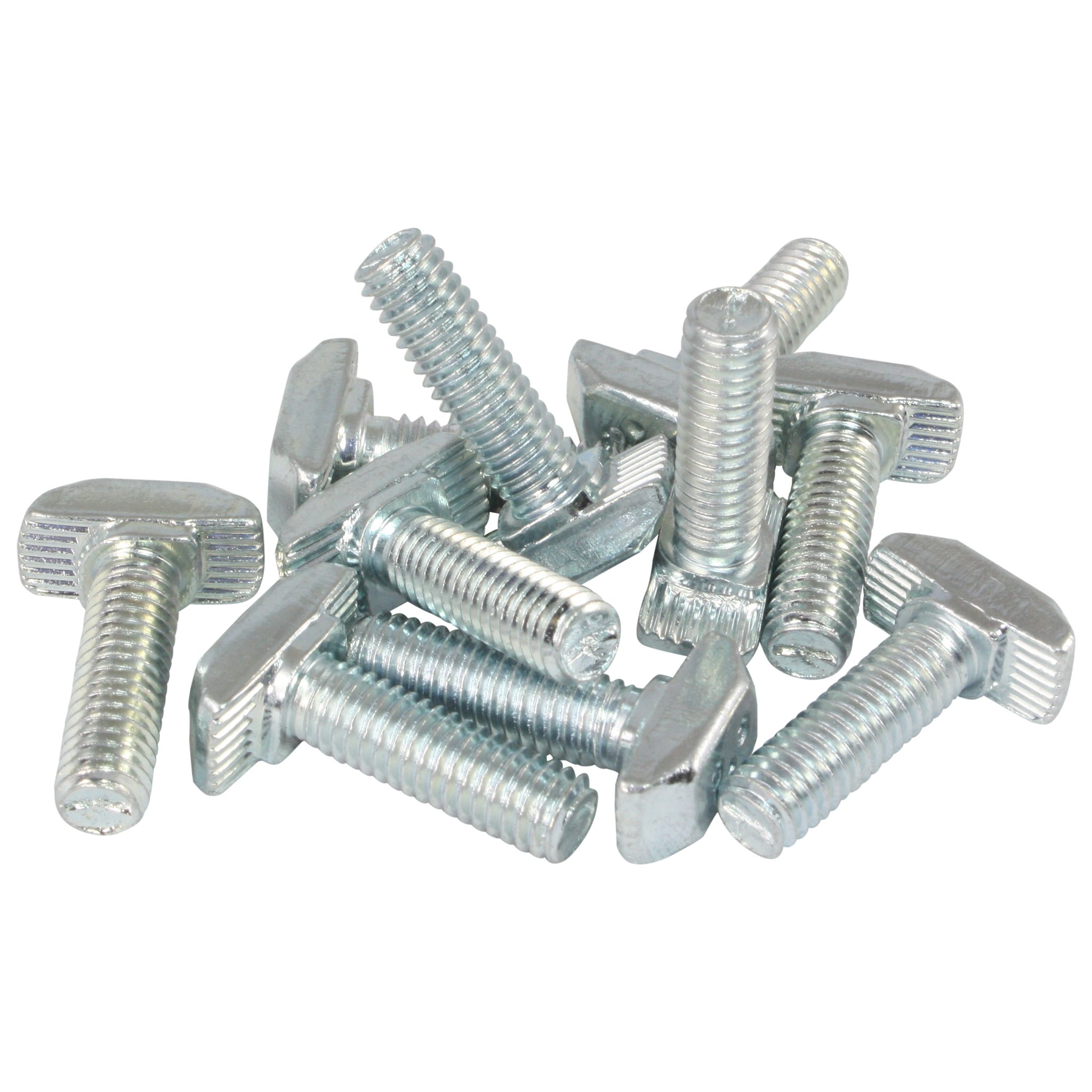 100x Hammer Screws Nut 8 - Type B - M6 x 20 mm Bar 1.5 mm Galvanised Steel