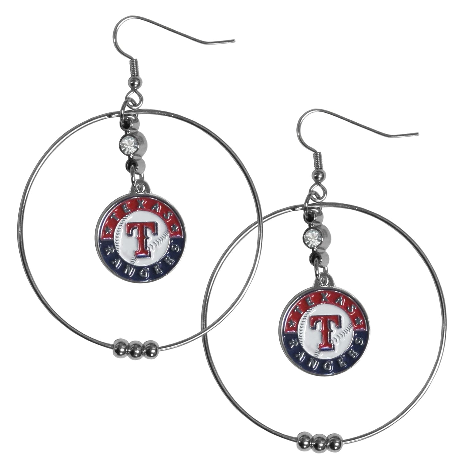 Siskiyou MLB 2 inch Hoop Earrings