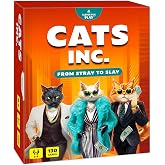 Cats Inc Strategy Card Game for Kids, Adults, Teens &amp; Families, 2-6 Players | The purr-fectly unpredictable board game for cat lovers with claws, catnip and corporate mischief, educational, ages 8+