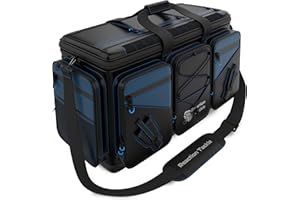 Reaction Tackle Fishing Tackle Bag – Salt Water Resistant Fishing Bag, 1000D PVC Waterproof Material, Tackle Box Organizer with Dividers for 3600 or 3700 Trays (Small, Medium, Backpack only fit 3600)