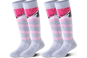 HIGHCAMP 2 Pairs Kids Merino Wool Ski Snowboard Socks Boy Girl Toddler Winter Snow Socks