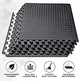 ComFy Mat Gym Flooring Mat 24x24 Interlocking EVA Tiles 64 sq ft Black view 4
