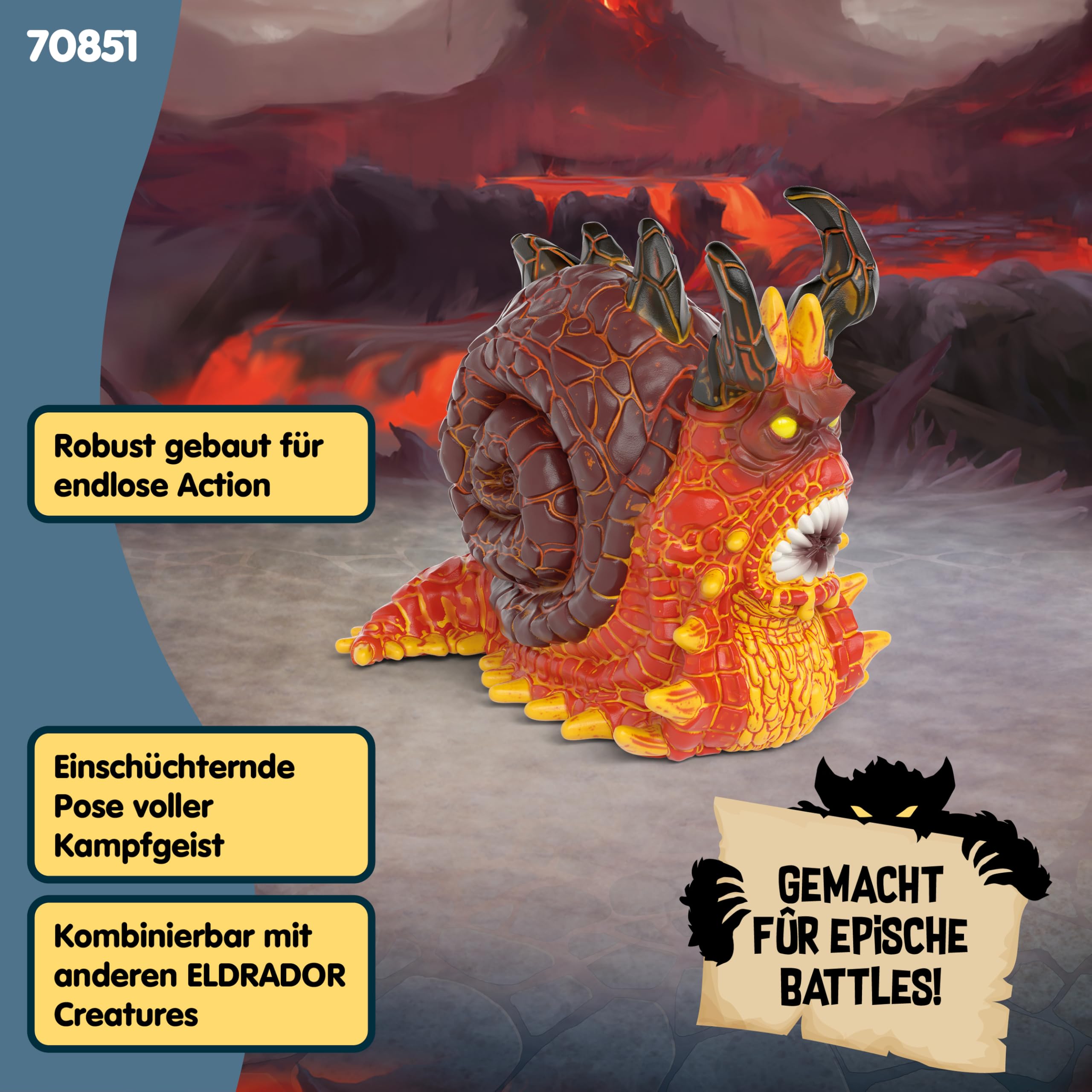 schleich ELDRADOR Creatures | Lavaschnecke 70851 | detailgetreue Monster Sammelfiguren | hochwertige Figuren zum Sammeln & Spielen | Geschenk für Kinder ab 7 Jahren | 8 x 5 x 7 cm 4