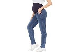 HOFISH Women's Support Skinny Jeans Over The Belly Utimate Comfort Stretchy Pregnancy Denim Pants
