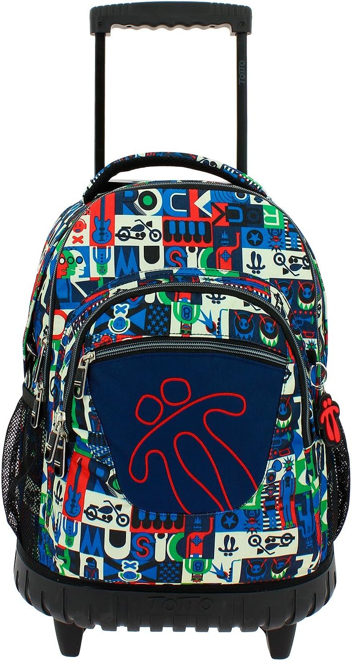 TOTTO MA03ECO006-2416P-7C3 rugzak, uniseks, kinderen, blauw, maat L, Blauw, L