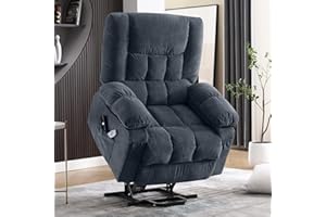 BOSMILLER Power Lift Recliner Chair Recliners for Elderly with Heat and Massage Recliner Chair for Living Room with Infinite Position and Side Pocket,USB Charge Port