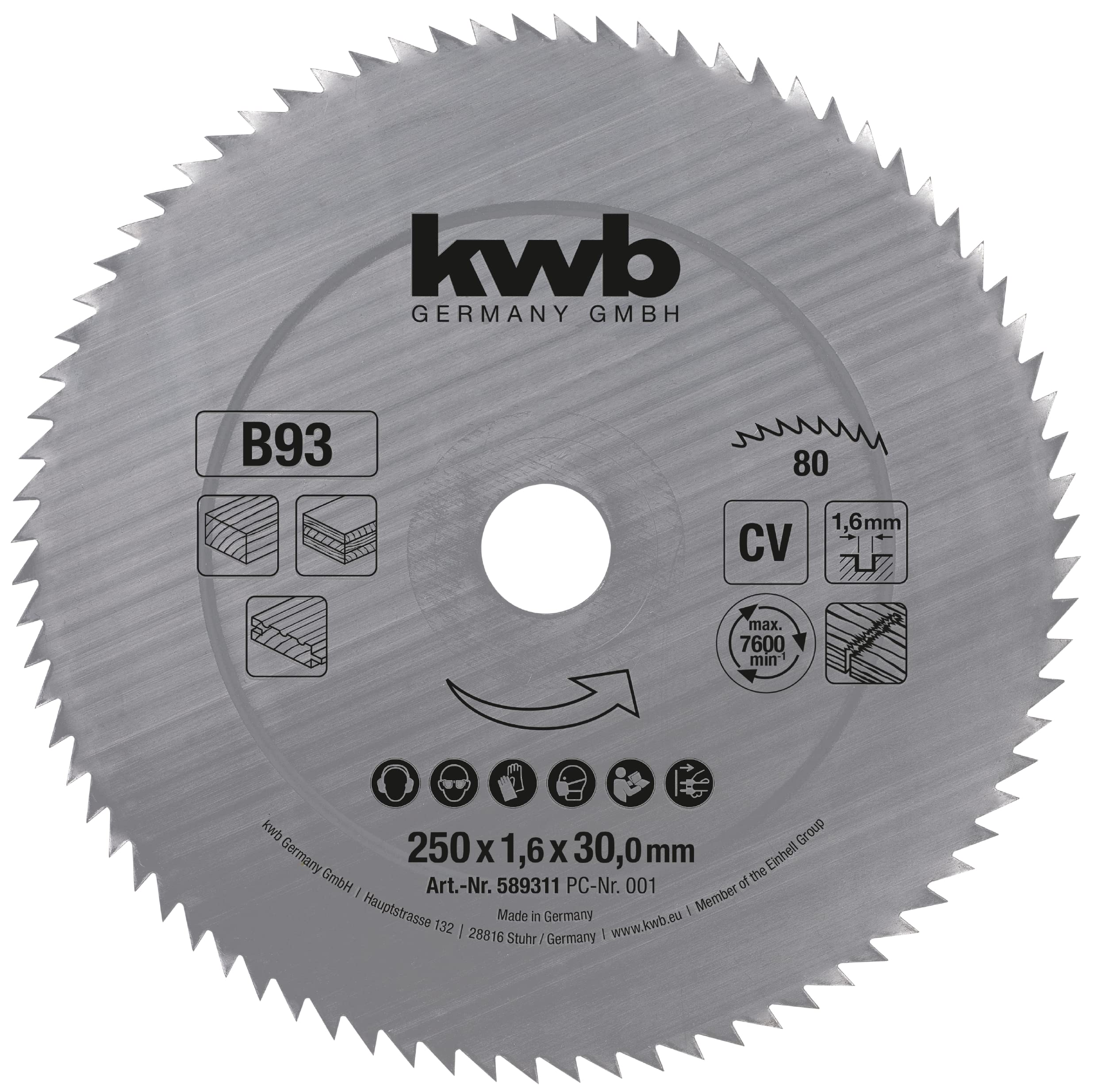 kwb 5893-11 Profile Wood Sheet CV, 250 x 30 mm