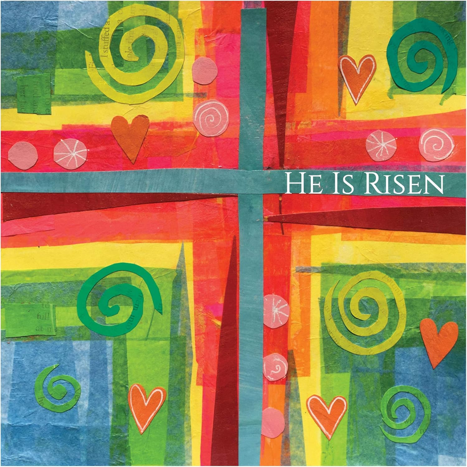 Religious Easter Cards, He is Risen Cross, pack of 5