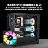 Corsair 4000D RGB AIRFLOW Mid-Tower Case w/ 3x AF120 RGB ELITE Fans & Node PRO view 5