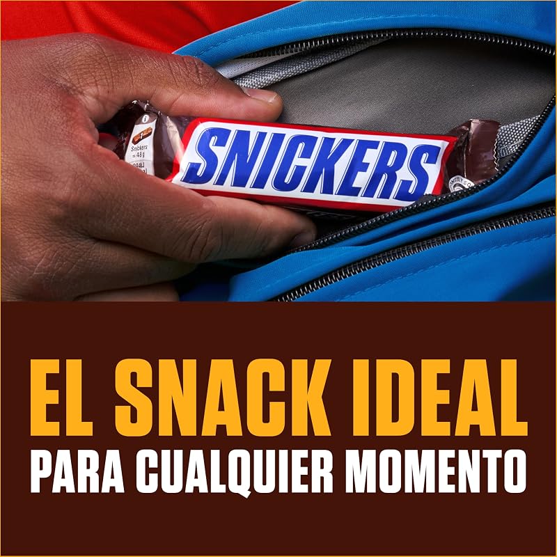 Chocolatina con Crema de Cacahuete, Caramelo y Cacahuete recubiertos de Chocolate con Leche (24 x 50g)
