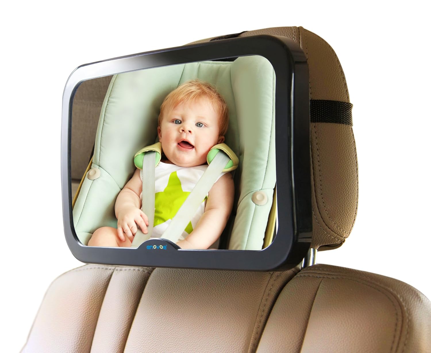 Baby Mirror for Car with Bonus Cleaning Cloth Wide