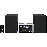 Jensen JBS-210 3-Piece Modern Compact Bluetooth Stereo Shelf System, CD Player, Digital AM/FM Stereo with Speakers, Aux-in, &