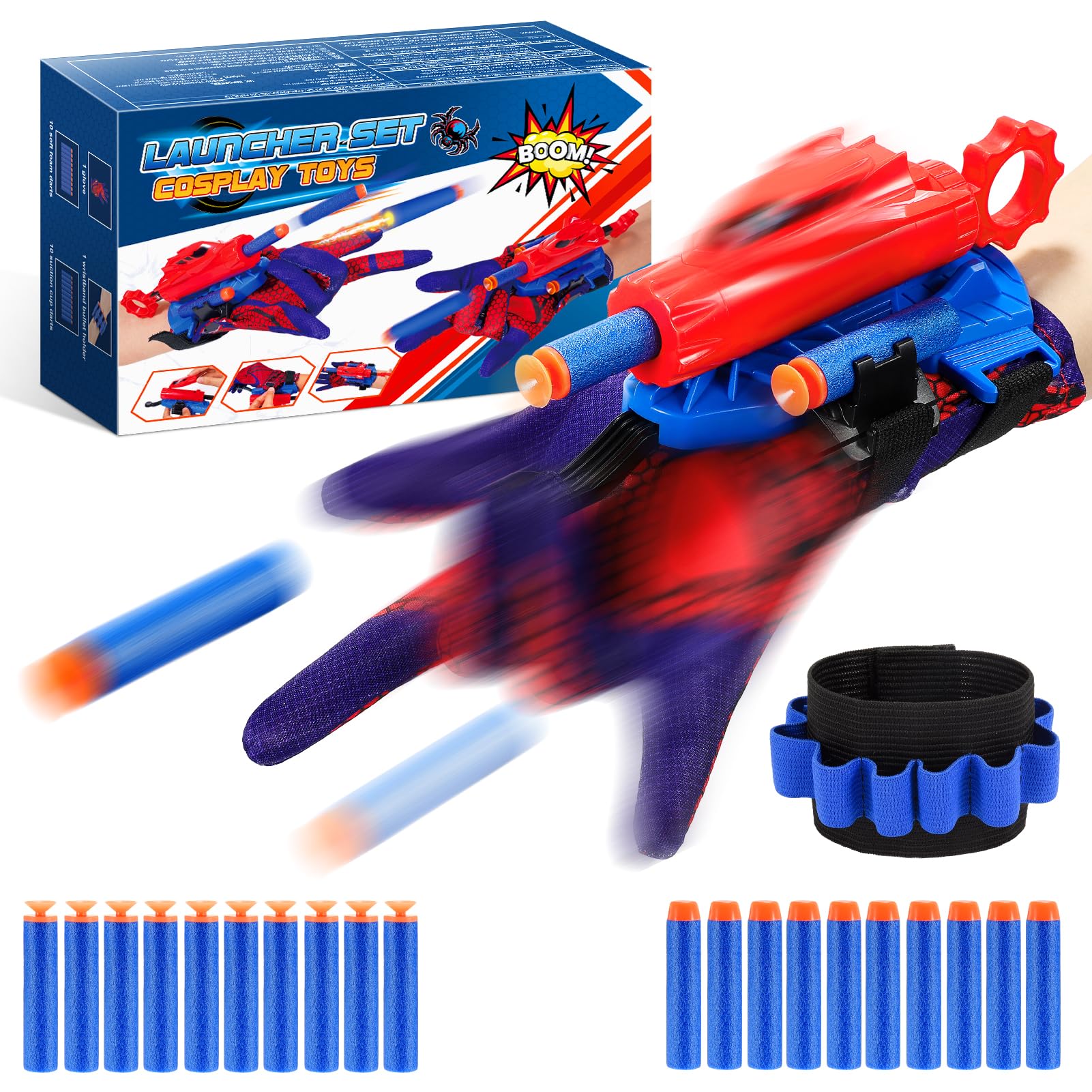 Braxel Toys for 3-5 Year Old Boys, Web Shooter Boys Toys Age 3 4 5 Year Old Boy Gifts Kids Toys Birthday Outdoor Toys Easter Gifts