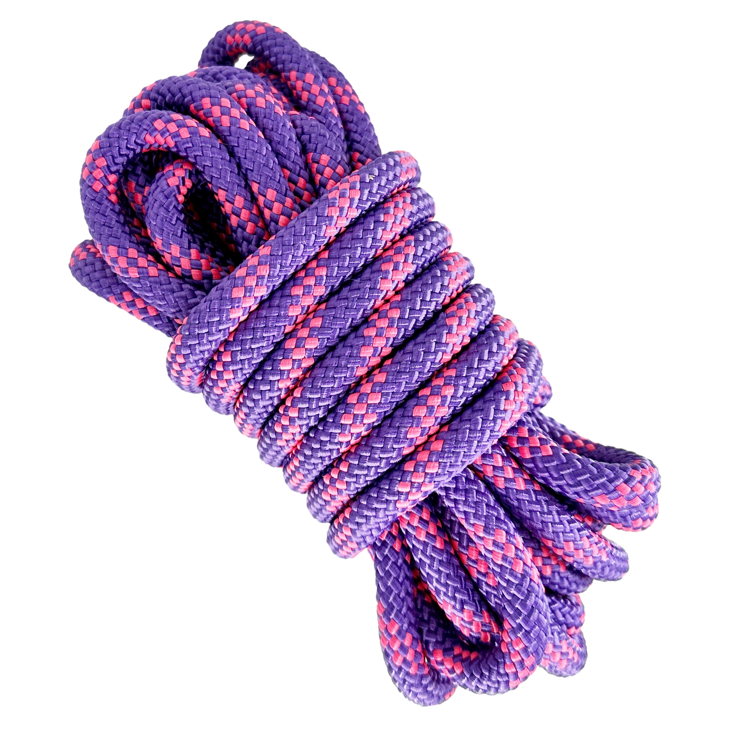 12mm High-Tenacity Polyester Rope. 10M. Violet with Pink
