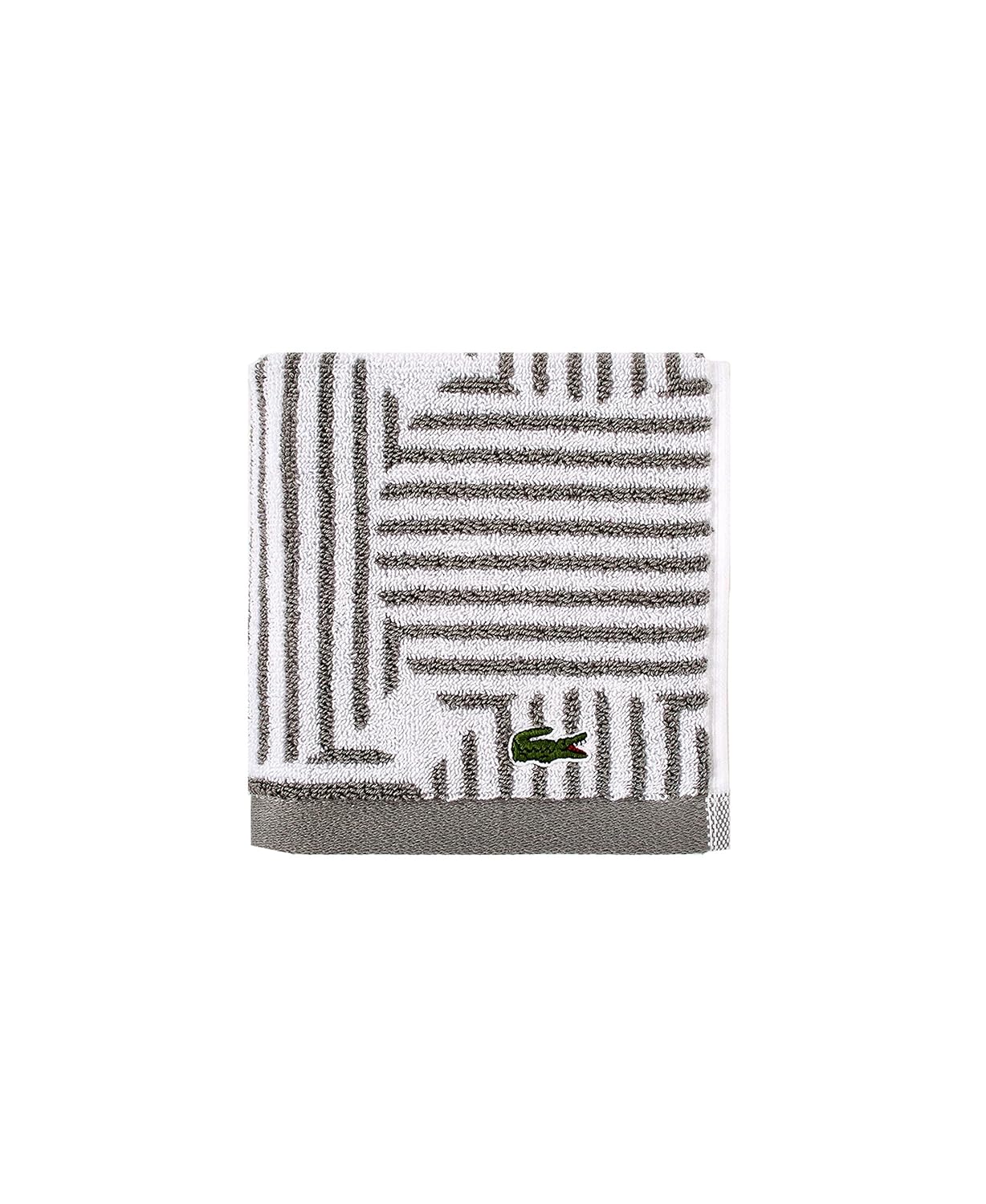 Amazon Com Lacoste Geo Compass Towels 13x13 Meteorite Home