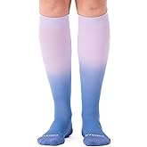 Comrad Nylon Knee High Socks - 15-20mmHg Graduated Compression Socks - Soft & Breathable Support Unisex Socks