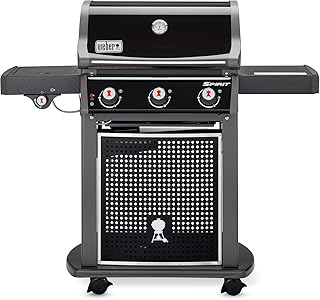 Weber 46415079 Gasgrill Spirit E-320 Classic, Schwarz, flexible Grillstation, 3 Edelstahlbrenner