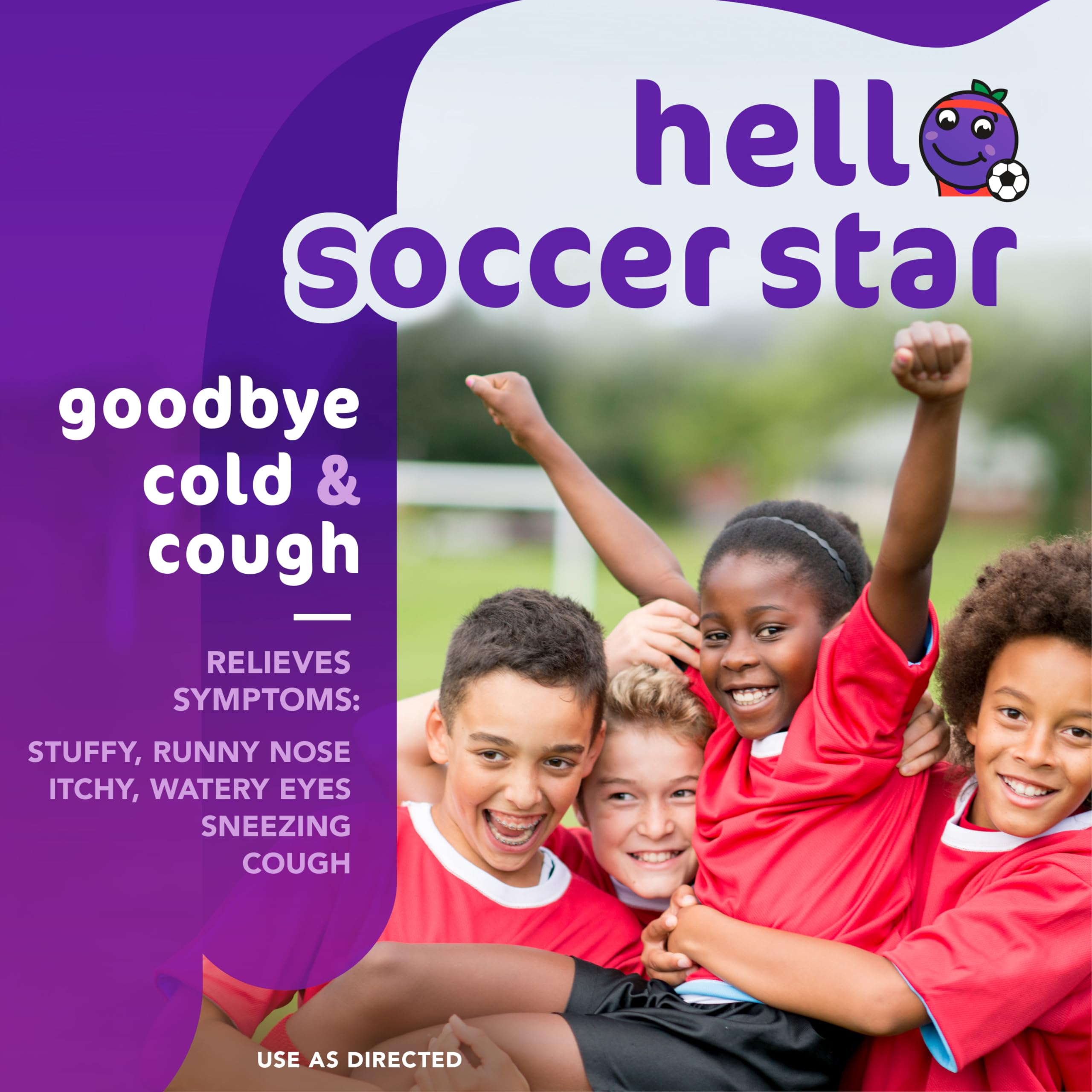 Children's Dimetapp Cold and Cough, Stuffy Nose, Runny Nose, Sneezing, Itchy & Watery Eyes, Cough, Antihistamine, Alcohol-Free, Liquid Syrup, Grape Flavor, 4 Fl Oz (Pack of 3)