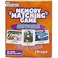 Menique. Memory Matching Game. Famous Paintings Game for Adults and Children. 70 Cards, 35 Pairs to Match. Educational and Concentration Game. Bilingual.