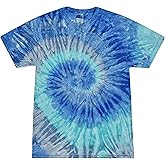 Colortone Spider Tie Dye T-Shirts for Men and Women - Unisex Short Sleeve Tie-Dye T Shirts for Adults