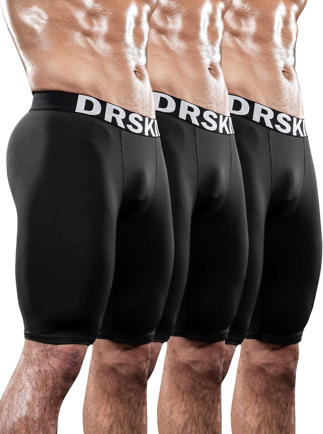 DRSKIN Men's 1 or 3 Pack Compression Shorts Sports Running Cool Dry Tights Pants Leggings Active Baselayer Rashguard: Clothing
