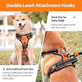 PoyPet No Pull Dog Harness Reflective Front Chest Clip Orange S view 3
