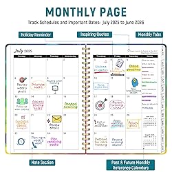 Planner 2025-2026, Monthly and Weekly Calendar
