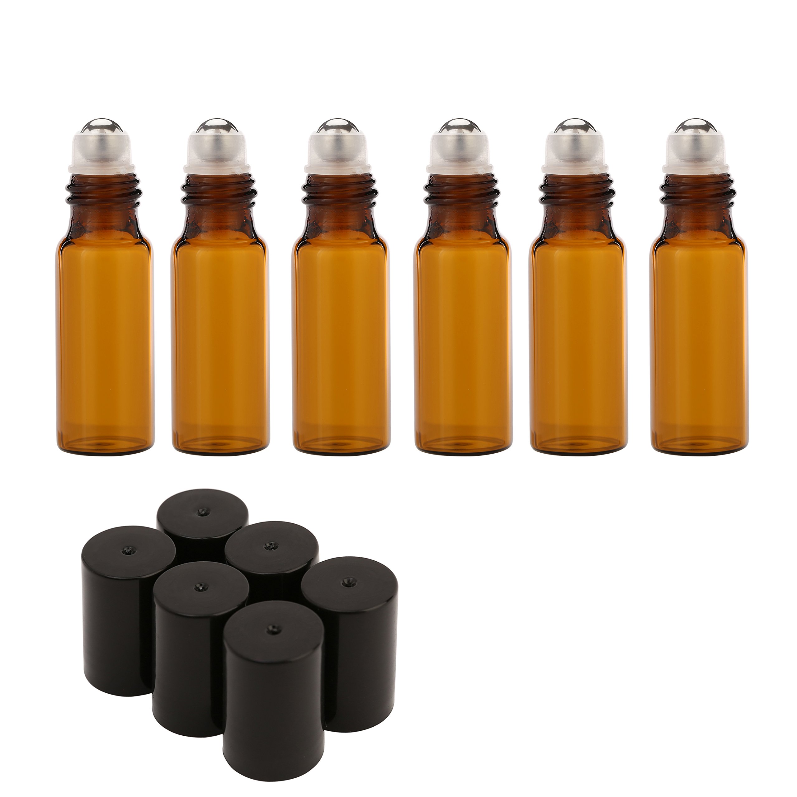 Aroma Oil Tools Glass Bottle with Pump (Amber) for