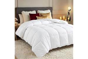 Utopia Bedding Comforters Queen Size, All Season Duvet Insert, Down Alternative Box Stitched Bed Comforter with Corner Tabs, 