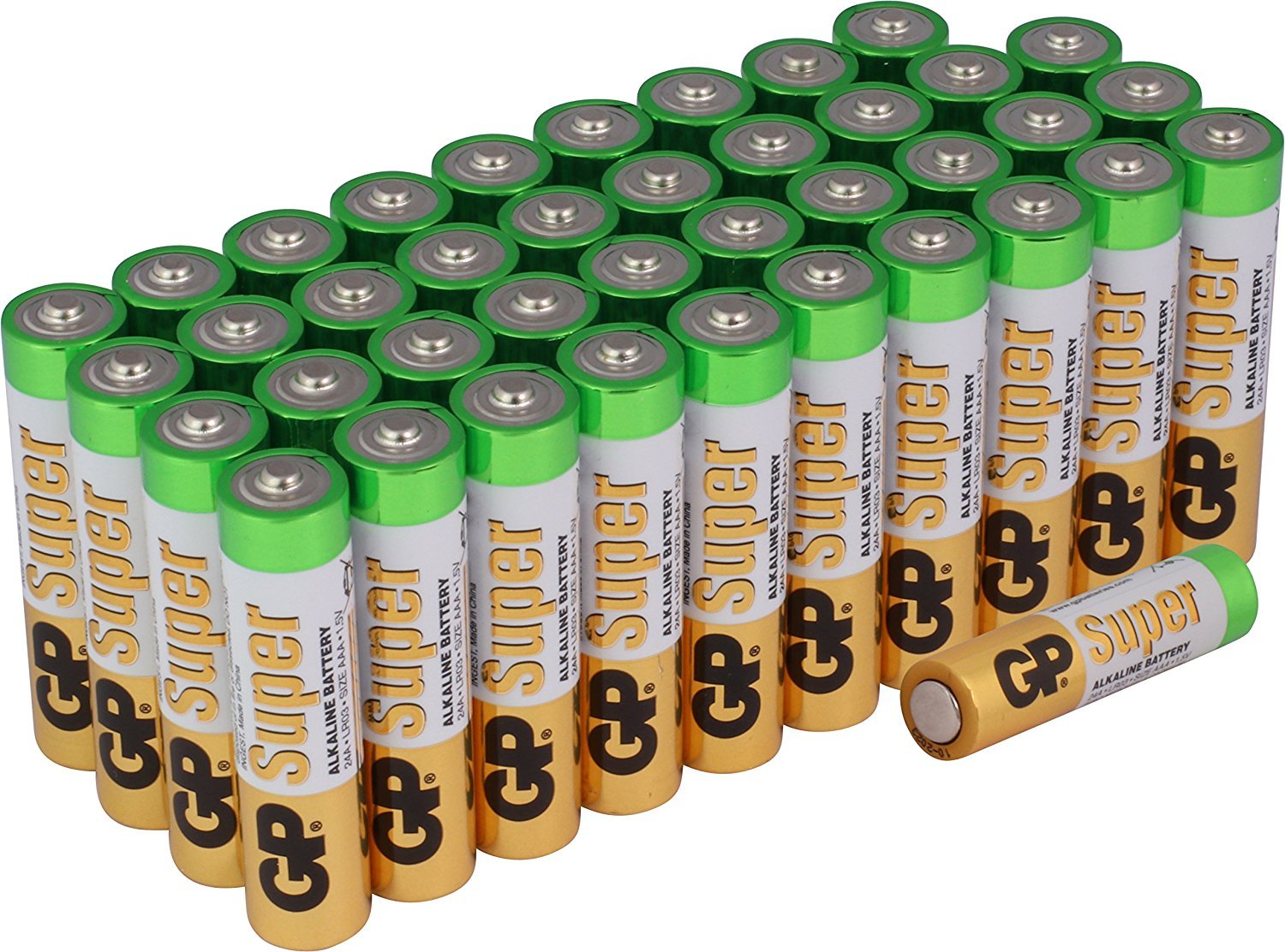 GP Super Alkaline Batteries| AAA | Bulk 40 Pack