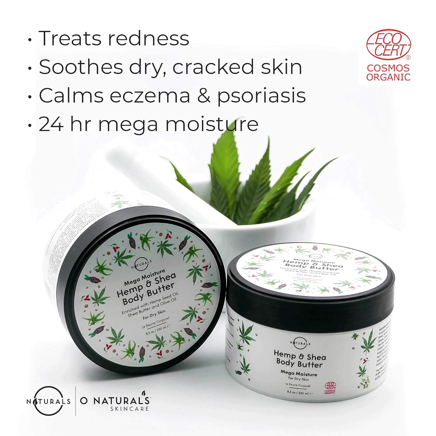 O Naturals Organic Moisturizing Body Lotion Hemp Cream with Shea Body Butter. Rose Hip Oil Cellulite Cream Vitamin E Jojoba Oil Scar & Stretch Mark Remover Dry Skin Hydrating Legs Massage Cream 250ml : Beauty