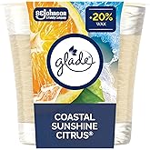 Glade Scented Candle, Coastal Sunshine Citrus, Air Freshener Infused with Essential Oils, 1-Wick Candle, 1 Count