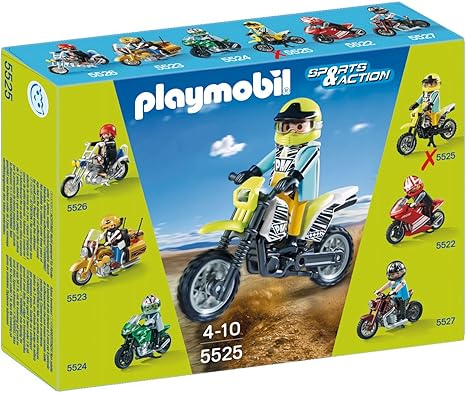 playmobil motocross bike with raptor