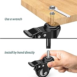 HOLKIE Caster Wheels 2 inch Total Locking Stem