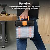 VonHaus Utility Tool Box Storage Organiser Case with 4 Drawers view 5