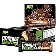 MusclePharm Combat Sport Bar, Chocolate Peanut Butter Cup, High Protein Bars, Combat Cravings, Fuel Performance & Meet Energy Demands, 20g Protein from Whey Protein, 5g Fiber, Gluten Free, 12 Bars
