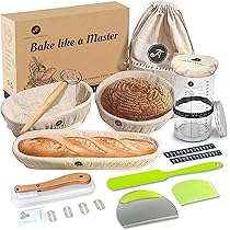 Complete Sourdough Starter Kit - Bread Proofing Baskets, Tools & Supplies For Home Baking