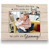 FLDAS Grammy Picture Frame 8x10, Grandma Picture Frames, Grandma Gifts from Grandson, for Grammy Grandma from Grandson, This Boy Stole My Heart He Calls Me Grammy Photo Frame 5X7