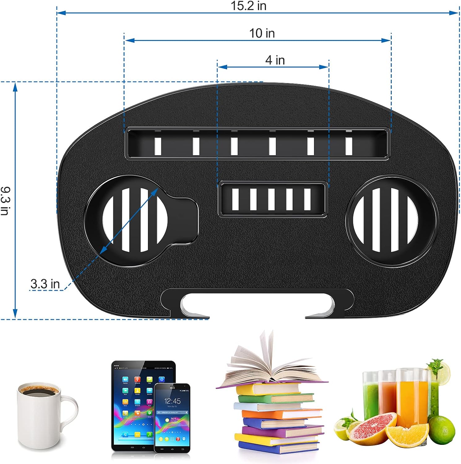 Keten 2 Pack Zero Gravity Chair Tray, Upgraded Version Cup Holder for Zero Gravity Chair Large Utility Clip On Chair Table/Tray for Carrying iPhone 7Plus/ iPad/Water Cups/Books: Kitchen & Dining