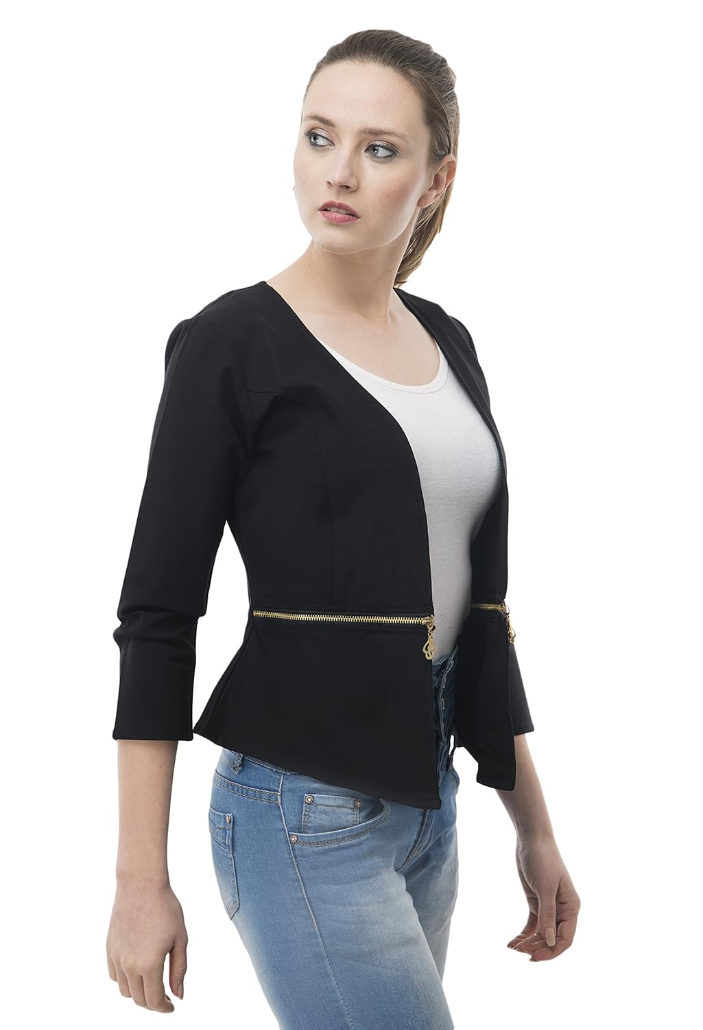 ambrosial women single breasted formal blazer