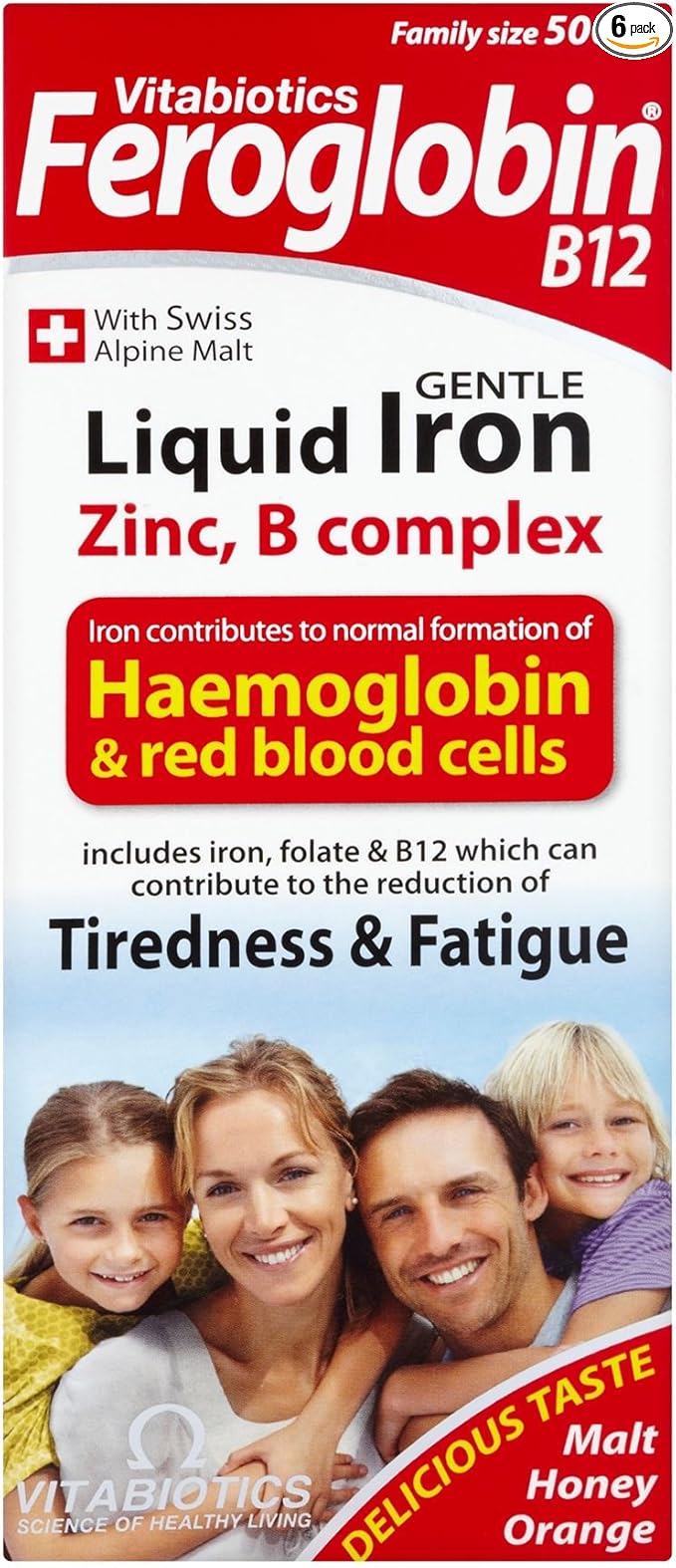 Amazon Com 6 Units Bulk Pack Vitabiotics Feroglobin B12 Gentle Liquid Iron Zinc Minerals Vitamin B Complex 500ml Health Personal Care