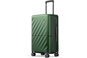 NINETYGO Carry on Luggage 22 X 14 X 9 Airline Approved, 20 Inch Luggage for 3-5 Days Trip, Double Spinner Wheels, 100% Hardshell PC, TSA Lock (Seaweed Green, Hudson)