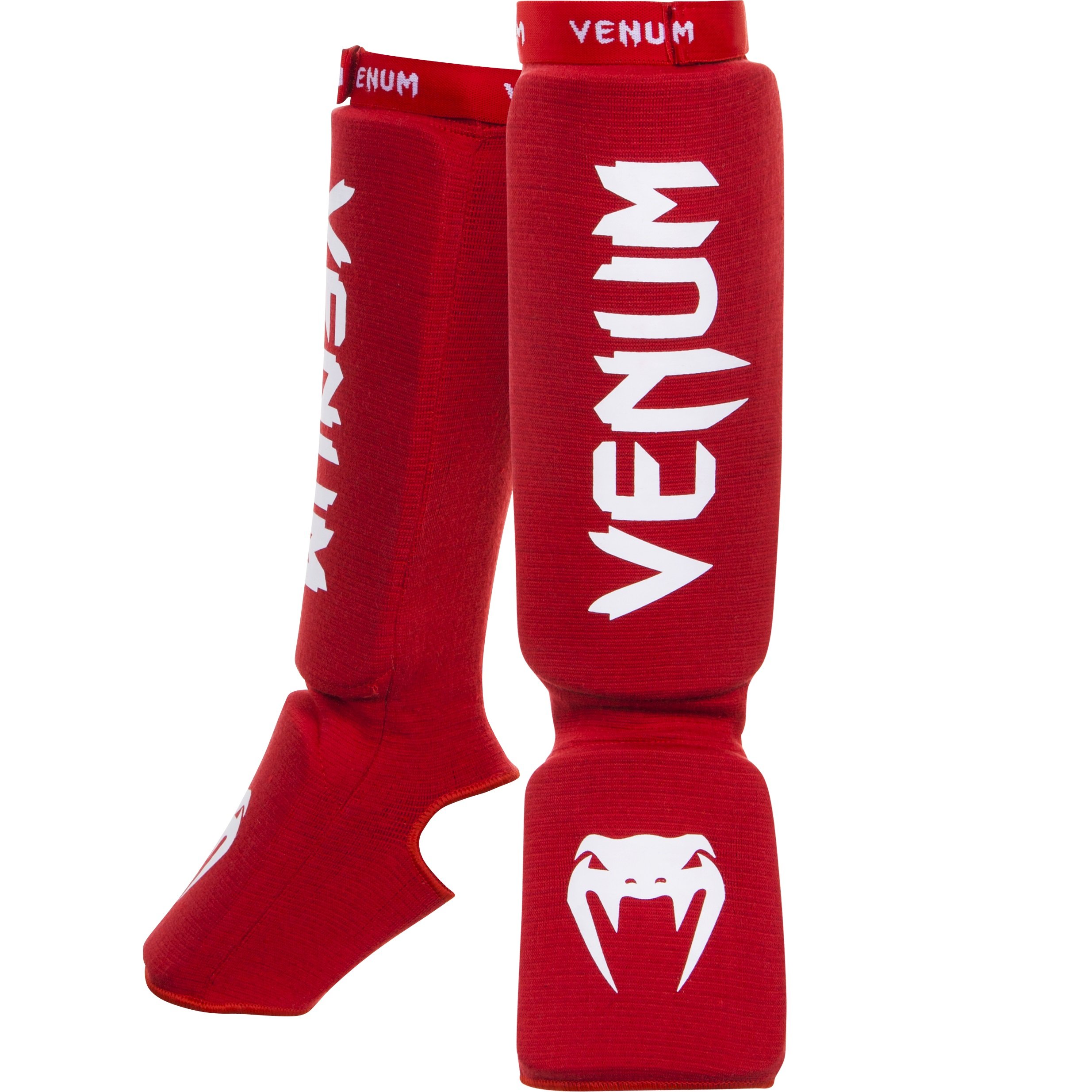 Venum Unisex Kontact Shinguards, Red, One Size