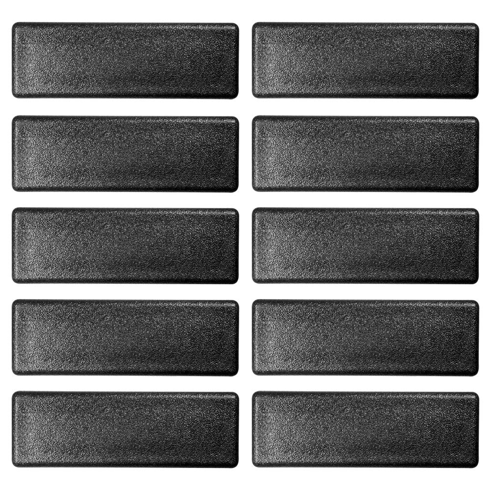 Prescott Plastics 1 1/2 x 3 Inch Rectangle Black Plastic Plug End Cap 10 tillescenter Biscuits