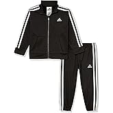 adidas Little Girl's Zip Front Classic Tricot Jacket and Joggers Set