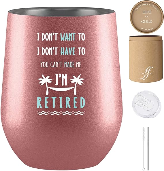 Retirement Gifts for Women Fancyfams 12 oz Stainless