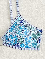 Fanuerg Women's Triangle Bikini Sets O Ring Linked